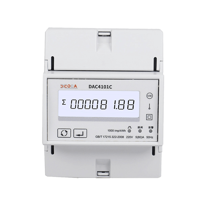 Dac4101c DIN-skena med relä förbetald enfas Modbus energimätare