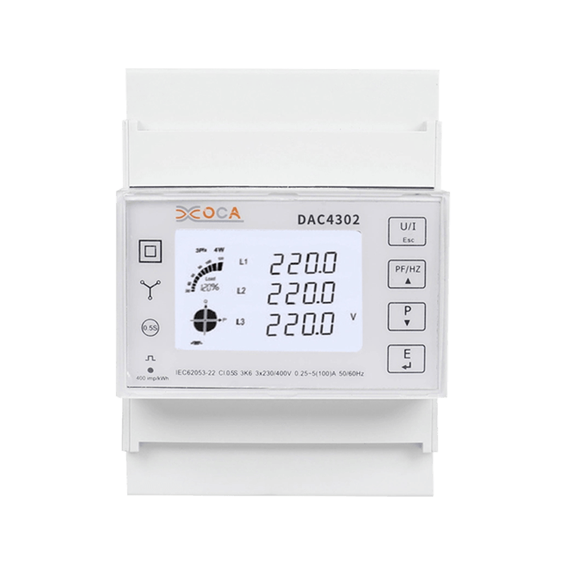 Dac4302 DIN-skena AC trefas 2t elenergimätare