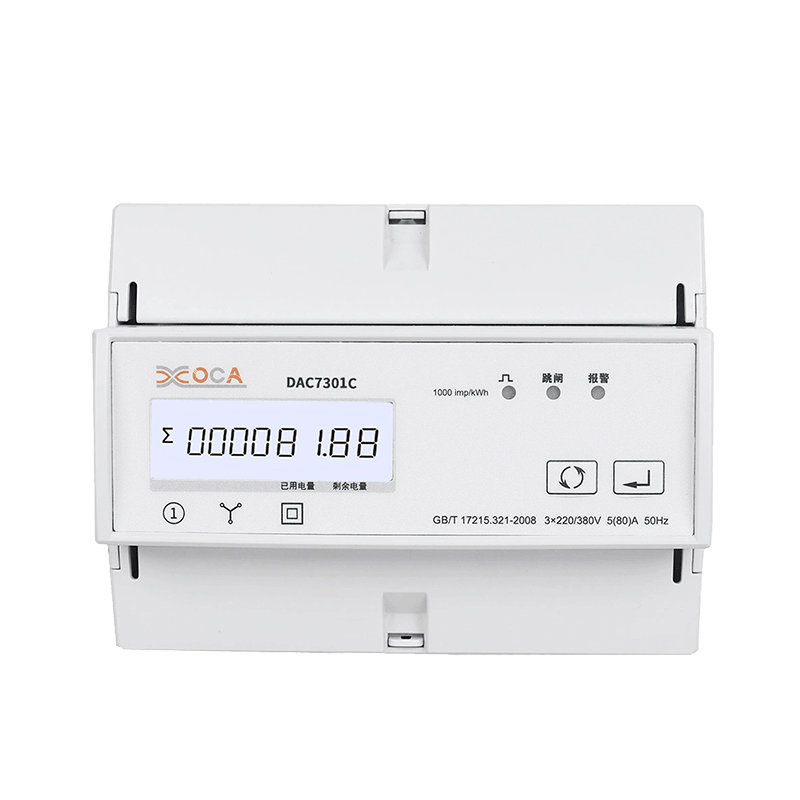 Dac7301c DIN-skena AC trefas Modbus Tariff Elektrisk trådlös energimätare