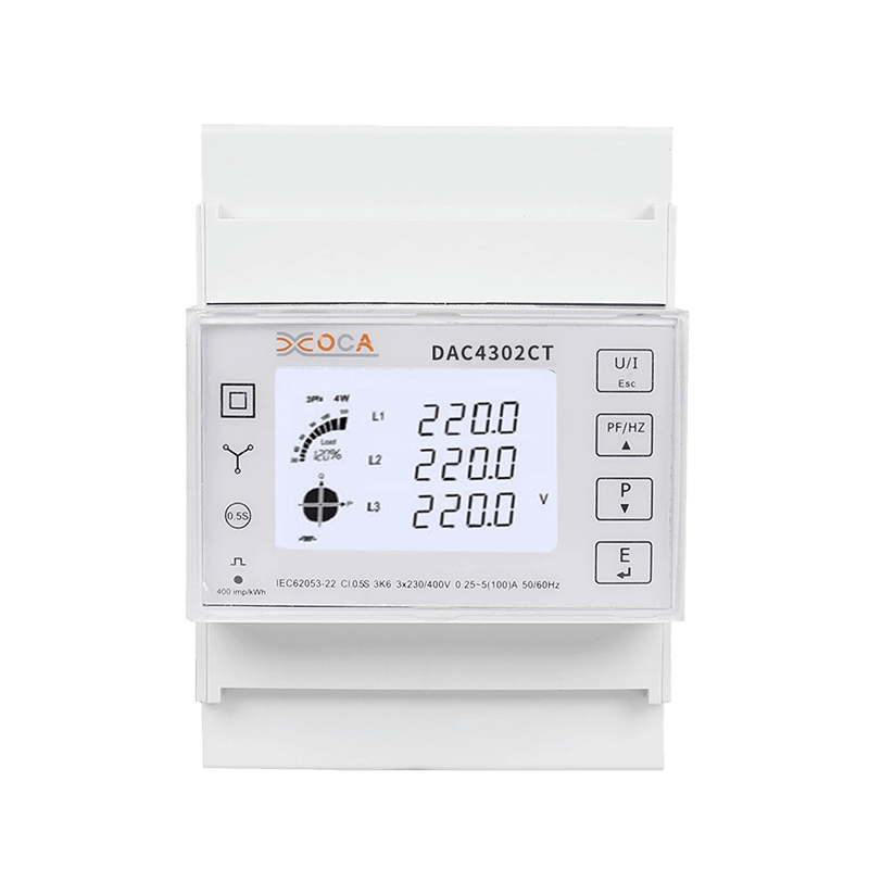 Dac4302CT DIN-skena Trefas Modbus Tuya Elenergimätare Effektmätare