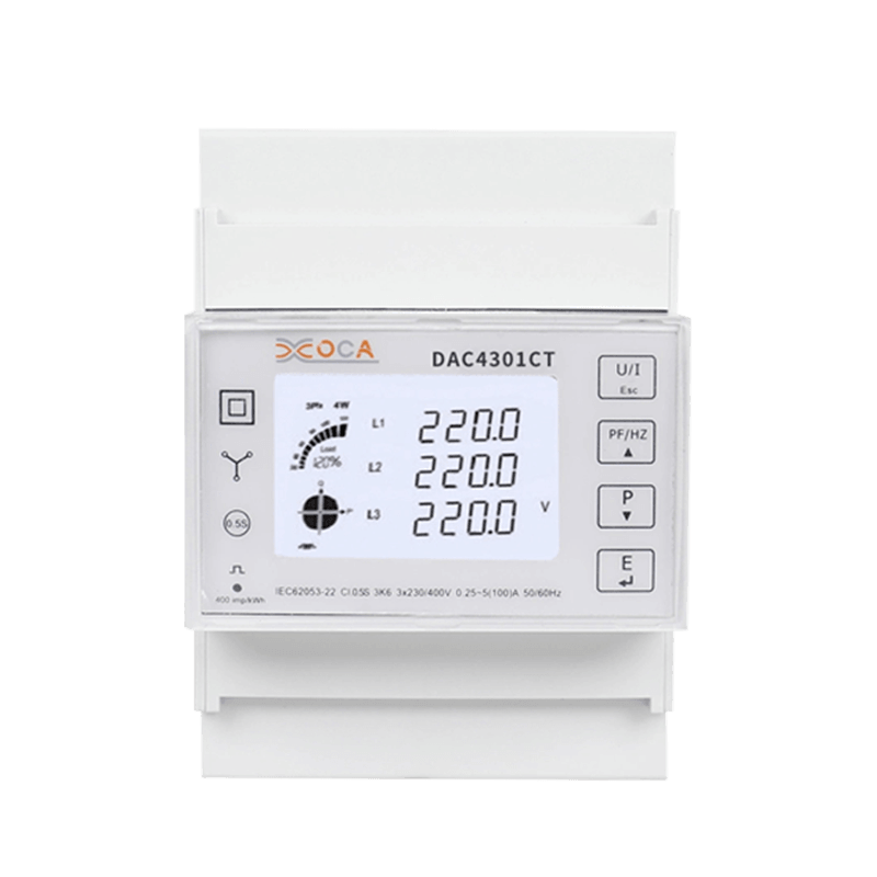 Dac4301CT DIN-skena CT trefas Modbus-effektmätare