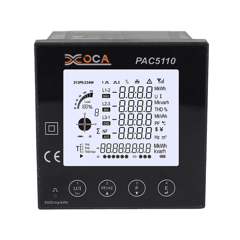 PAC5110 Trefaspanel RS485 Modbus Digital elenergimätare Effektmätare