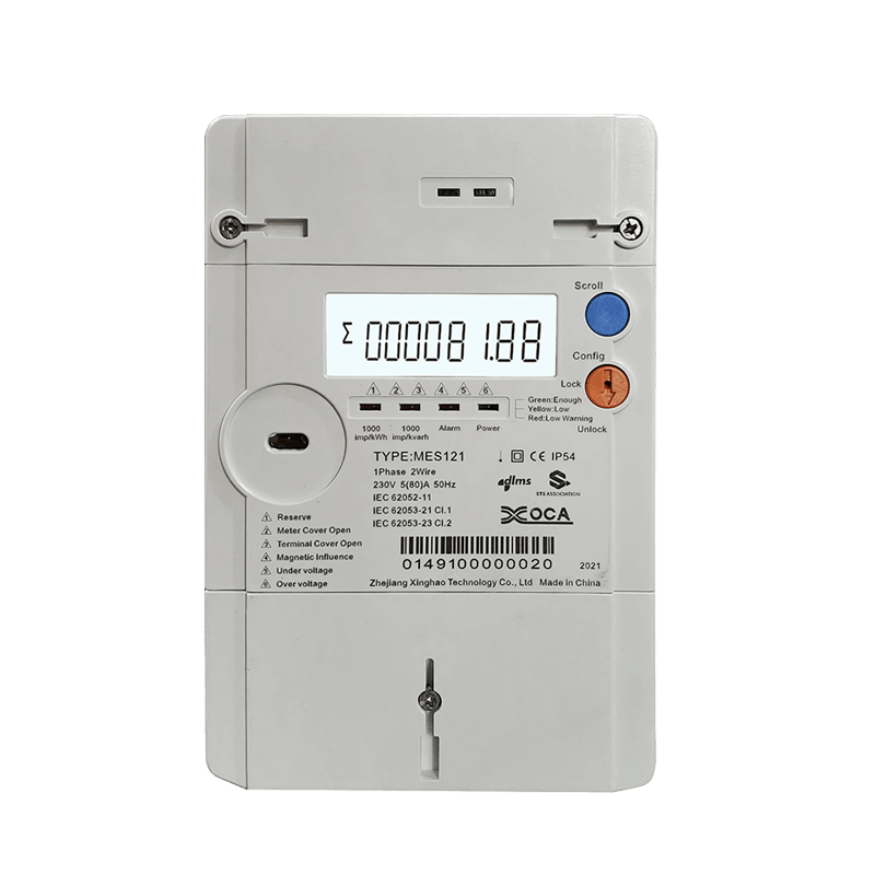 Mes121 Prepaid Sts enfas energimätare multimeter