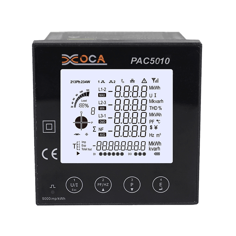 PAC5010 Stor LCD WiFi Smart Power Meter Elektrisk energimätare Elektrisk analysator