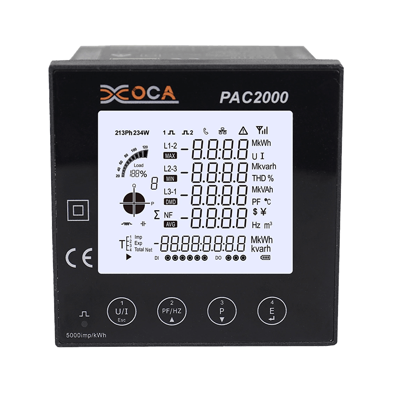 PAC2000 Multifunktion Intelligent LCD Panel Digital Power Meter