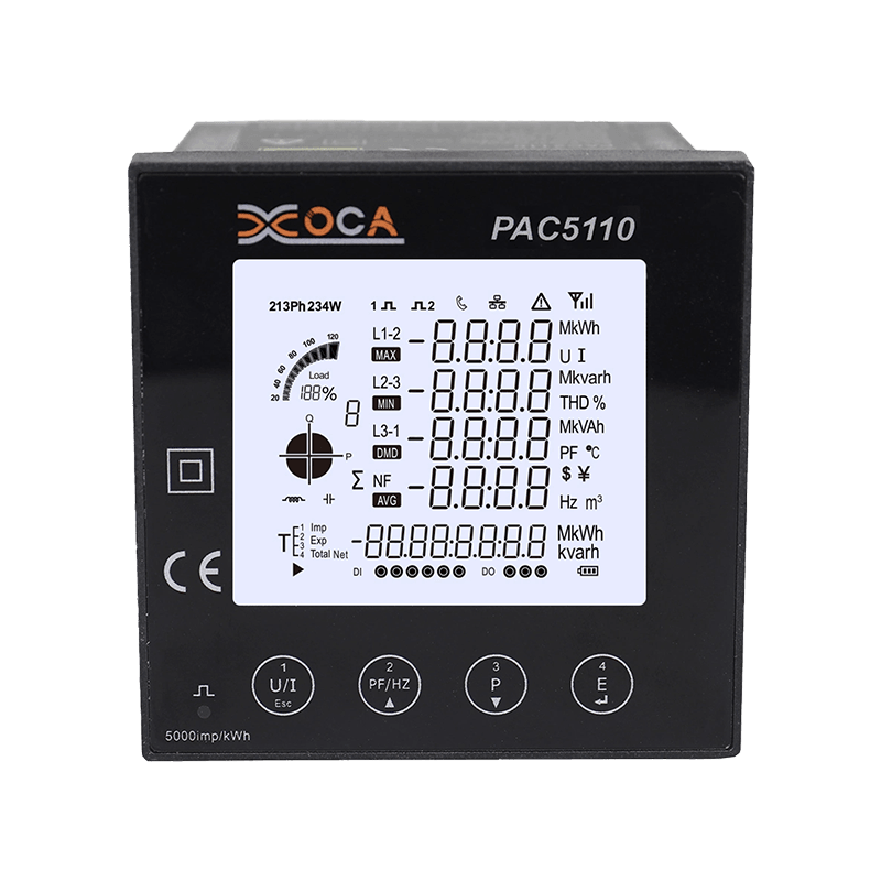 PAC5110 Trefas digital LCD-strömmätare för elpaneler